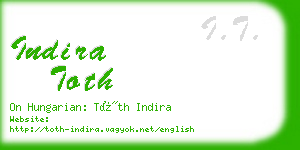 indira toth business card